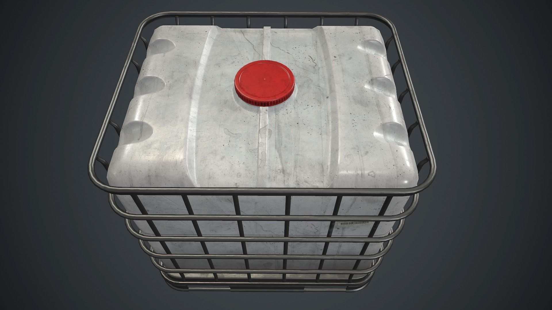 Water Plastic Tank PBR Game Ready Low-poly 3D model_9