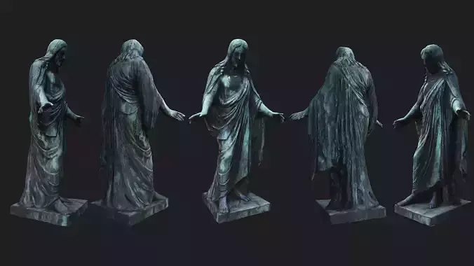 Jesus Statue - Low Poly - Photogrammetry