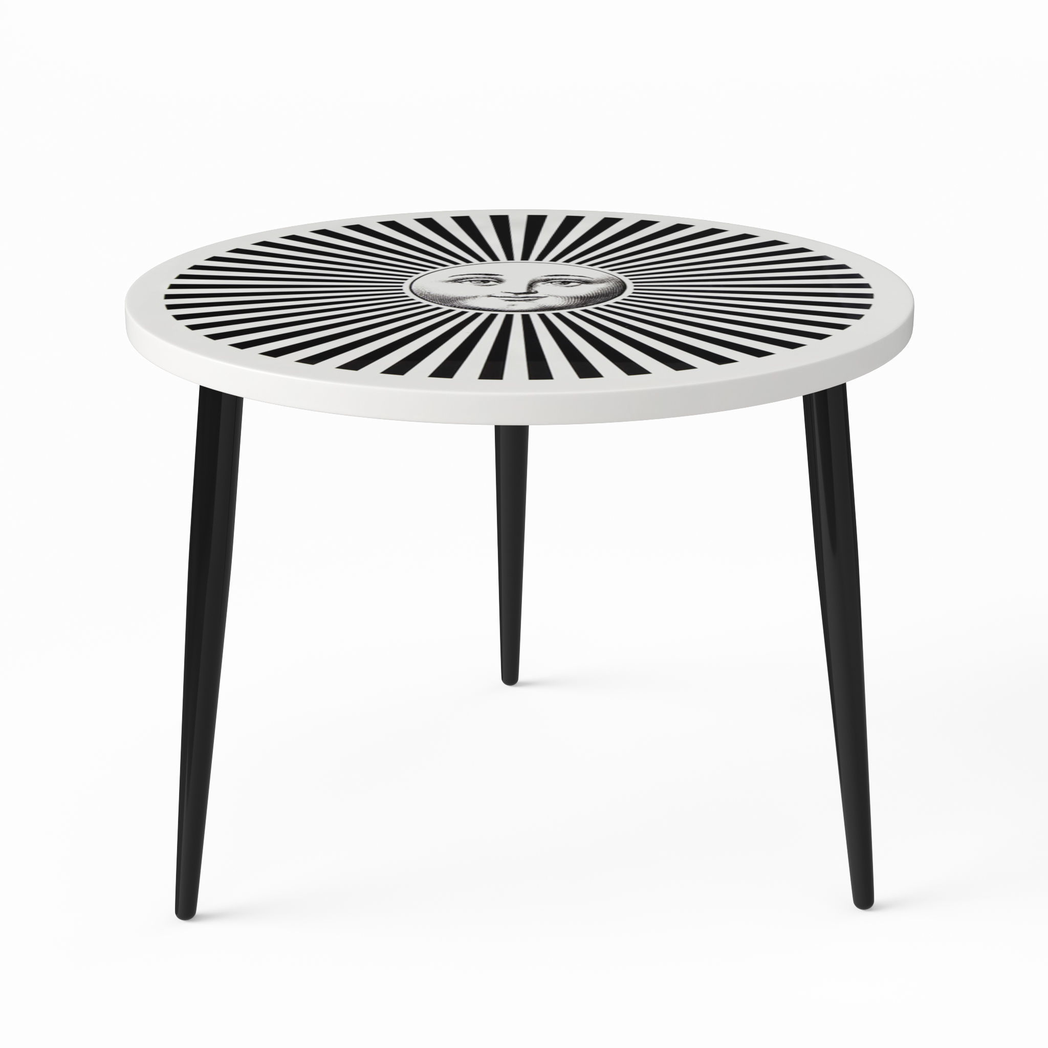 Set Table with lips Low-poly 3D model_2