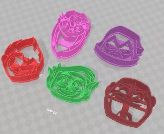 Teens Titans Go 5 Piece Set of Cookie Cutters Cortantes 3D print model_0