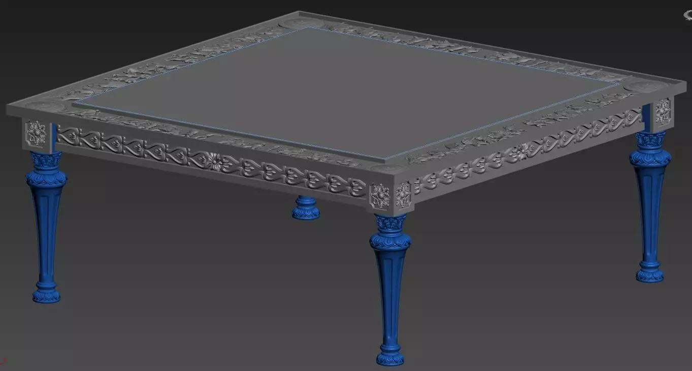 chess table 3D print model_0