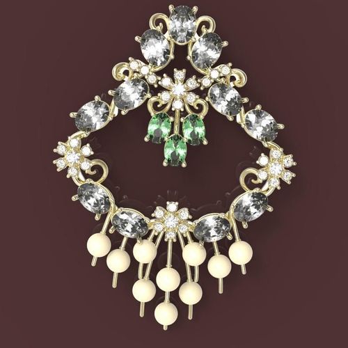 Pendant Lace bride 3D print model