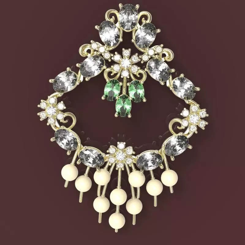 Pendant Lace bride 3D print model