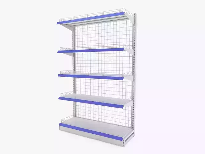 Supermarket - Single Shelf 3D model