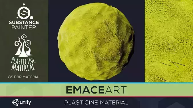 PBR Toon Plasticine sbsar Material 6 Substance Unity Material