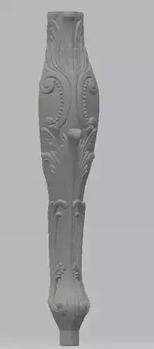 A leg ornately carved vase