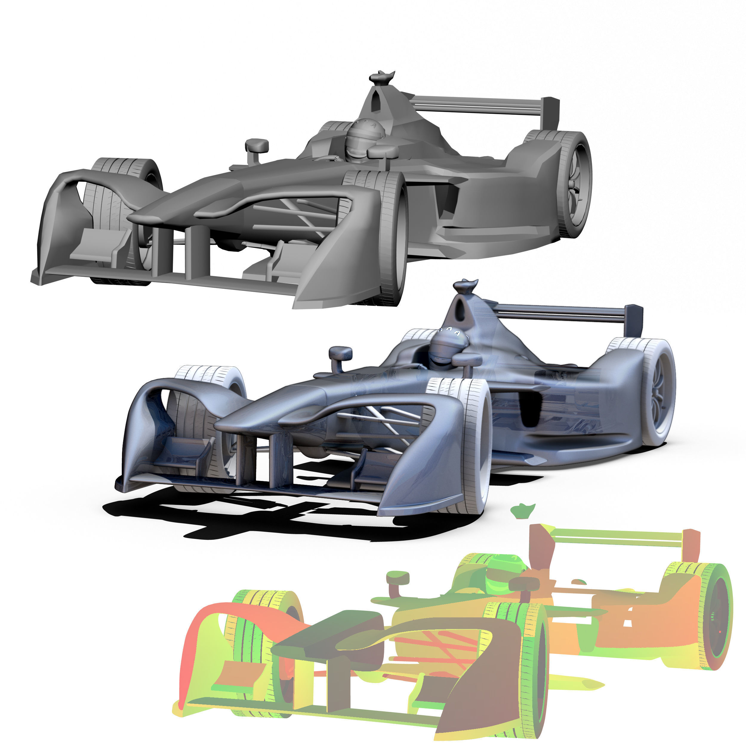 Spark SRT 01E Low-poly 3D model_2