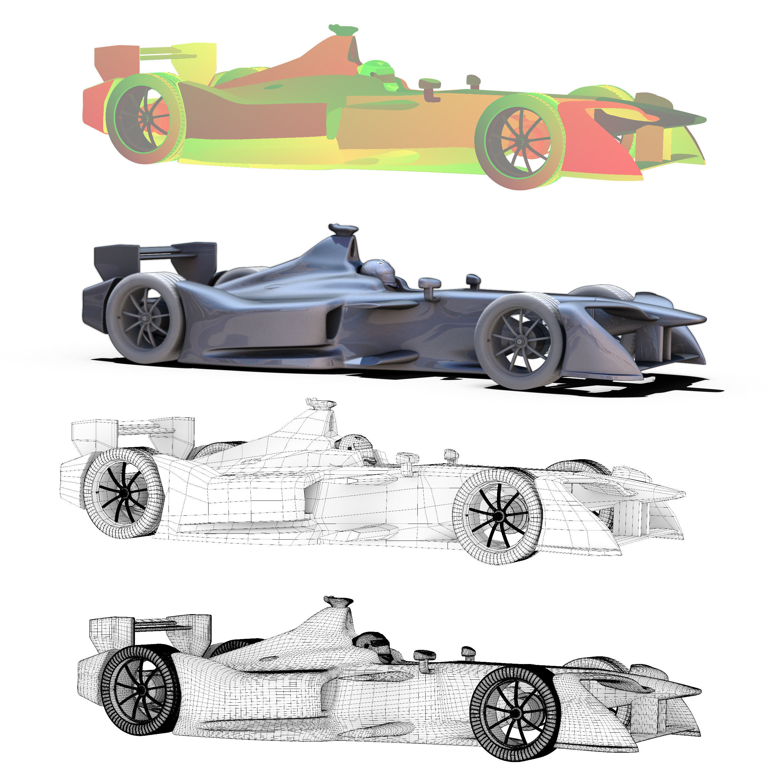 Spark SRT 01E Low-poly 3D model_7