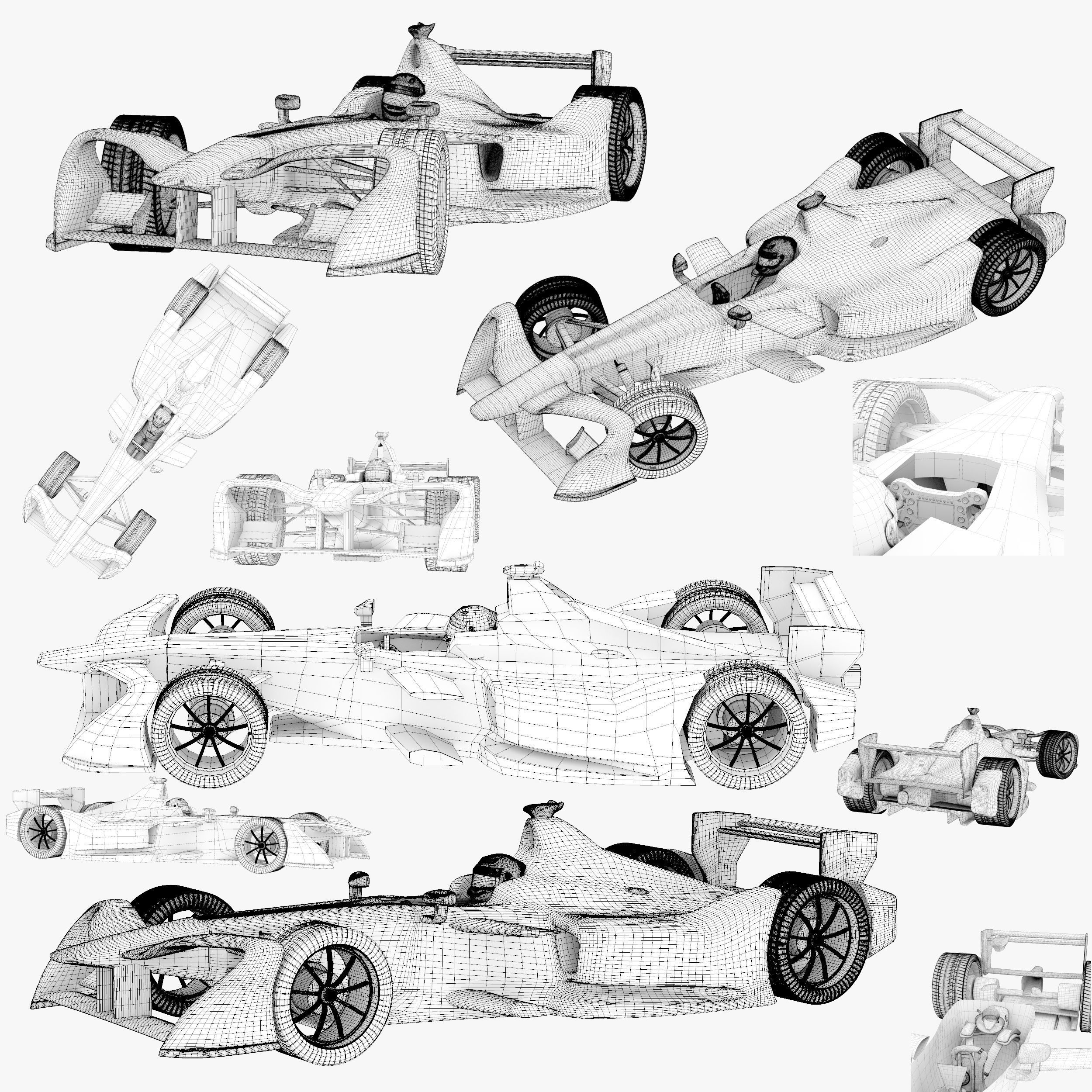 Spark SRT 01E Low-poly 3D model_11