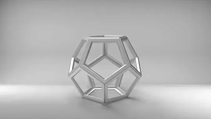 Empty dodecahedron with chamfer 3D print model