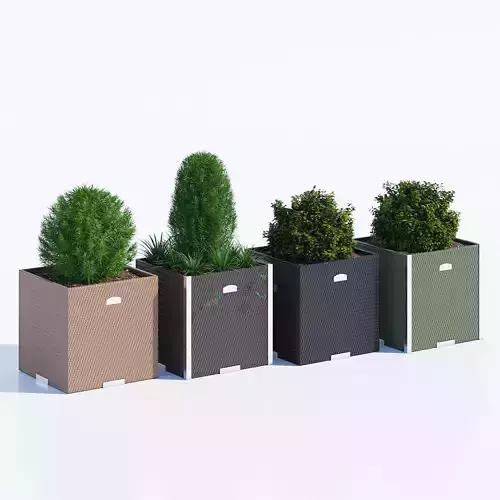 Polyrattan planter two