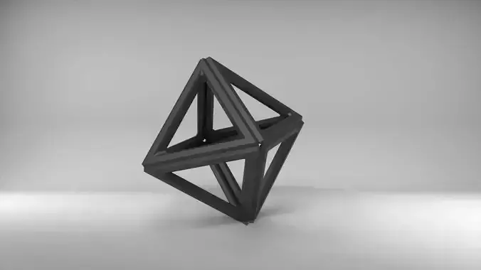 Empty octahedron with chamfer