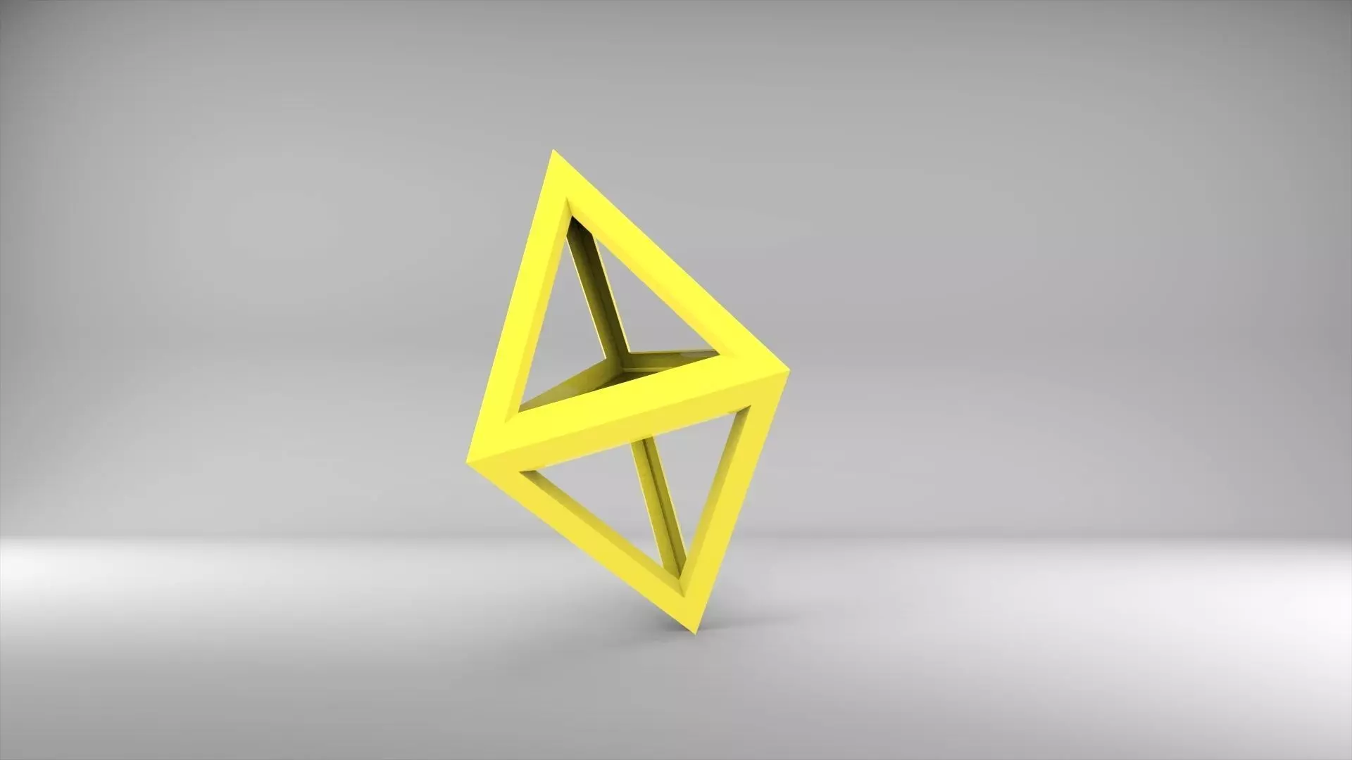 Empty tetrahedron 3D print model