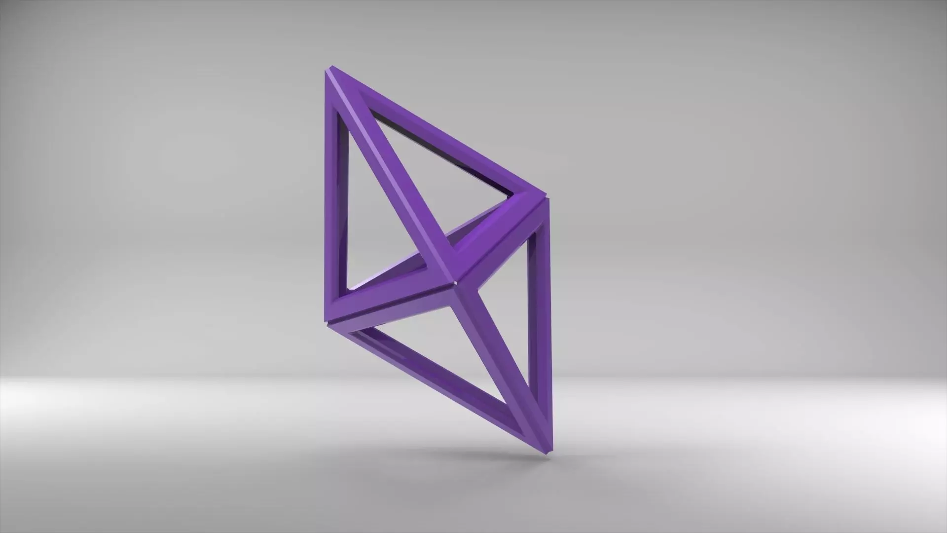Empty tetrahedron with chamfer 3D print model