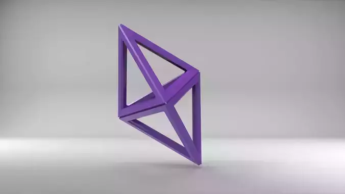 Empty tetrahedron with chamfer