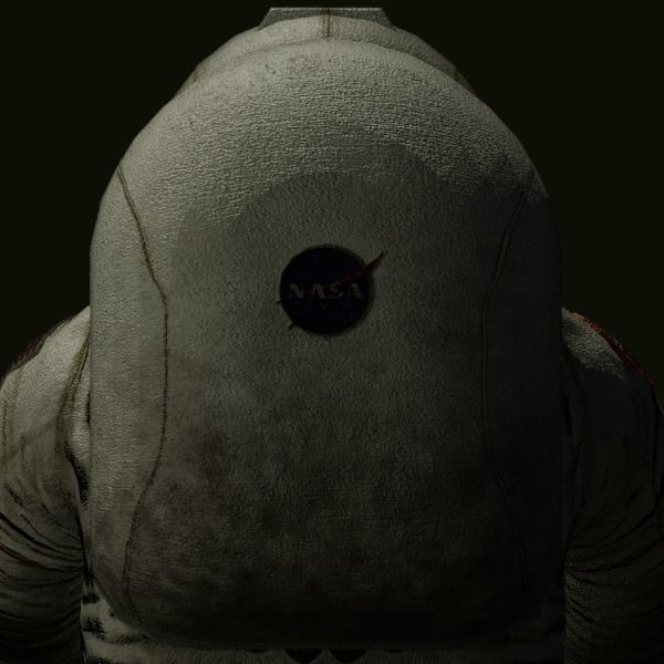 astronaut suit Low-poly 3D model_3