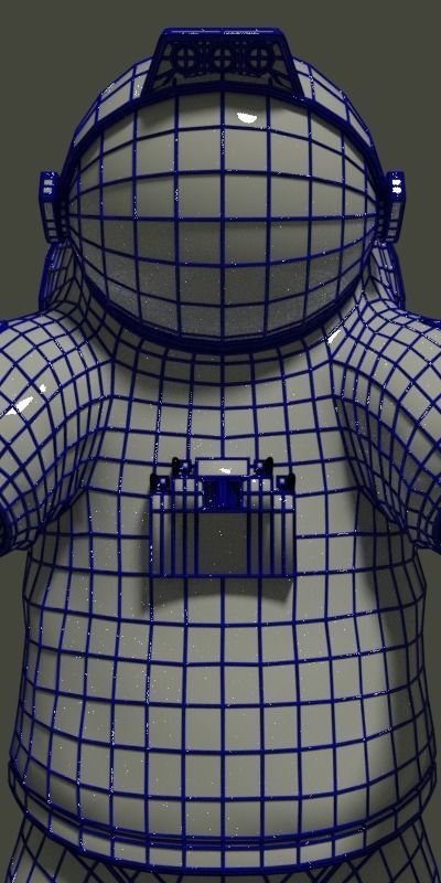 astronaut suit Low-poly 3D model_6