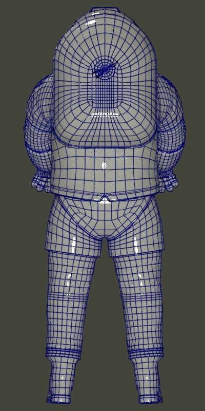 astronaut suit Low-poly 3D model_9