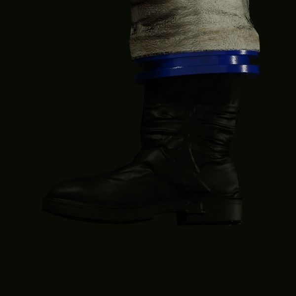 astronaut suit Low-poly 3D model_4