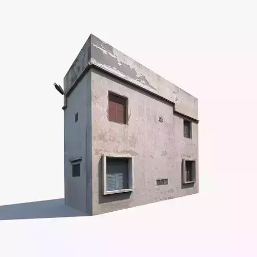 Derelict Building Low poly 114