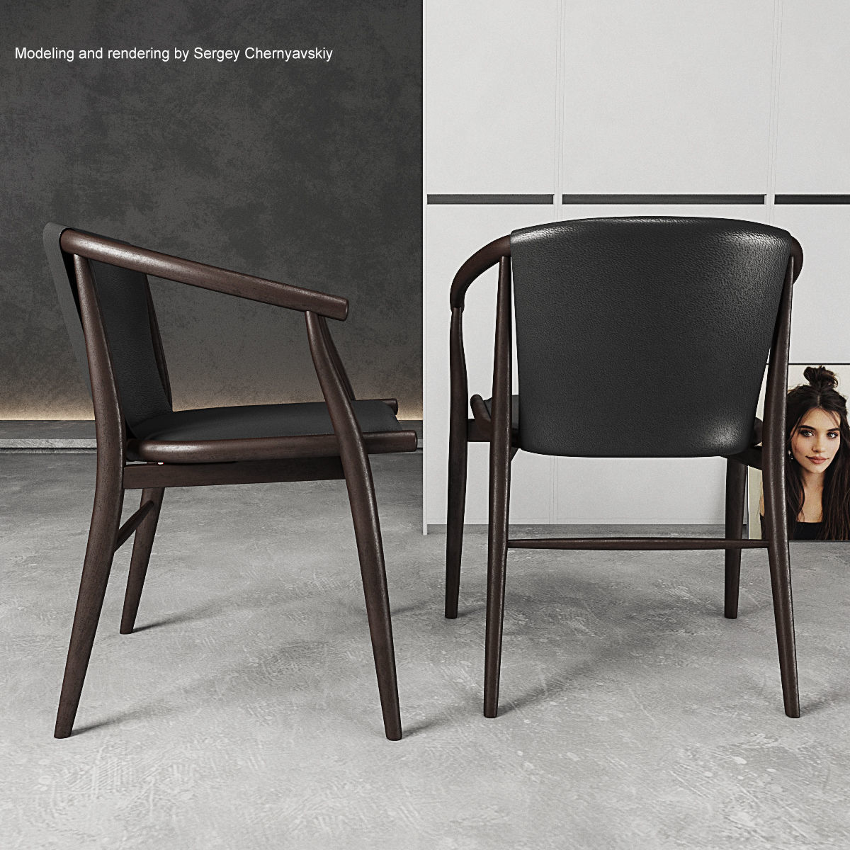 Chairs Jens set 3D model_14