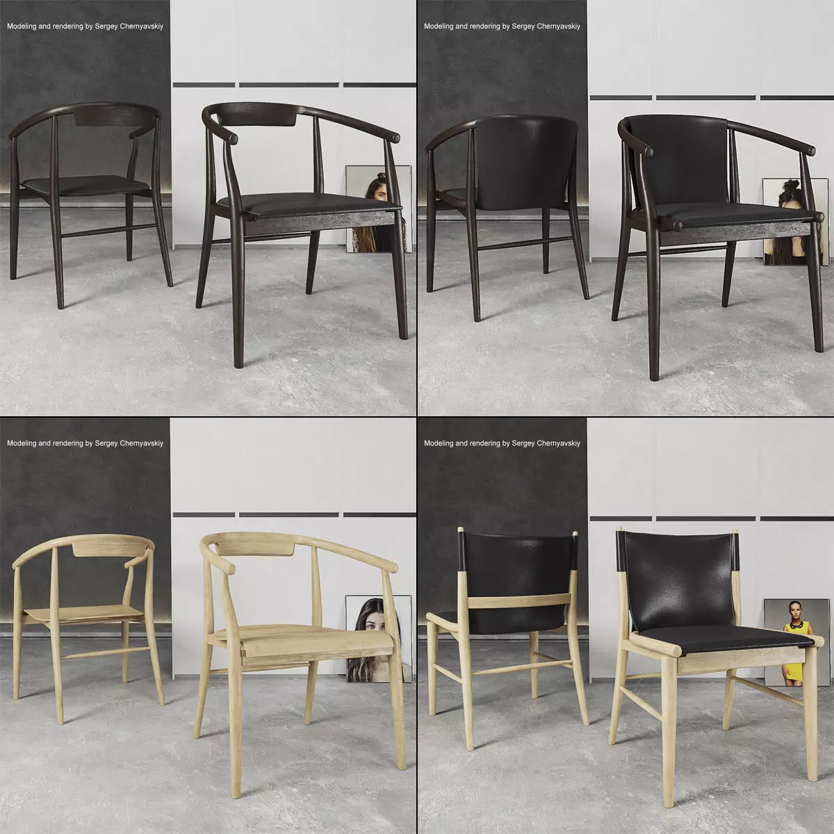 Chairs Jens set 3D model_0