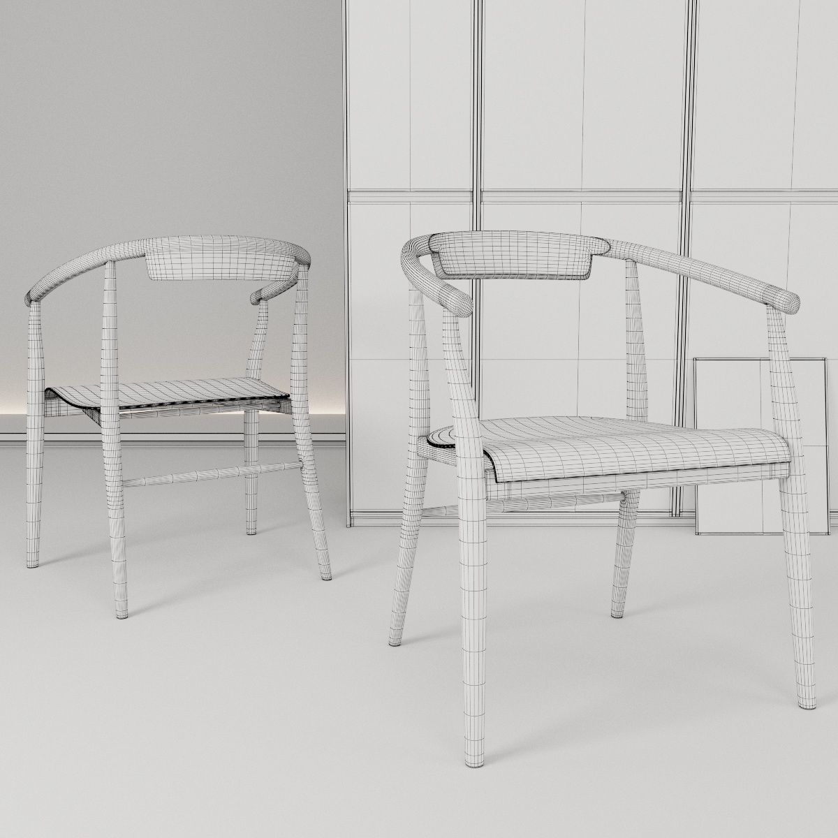 Chairs Jens set 3D model_22