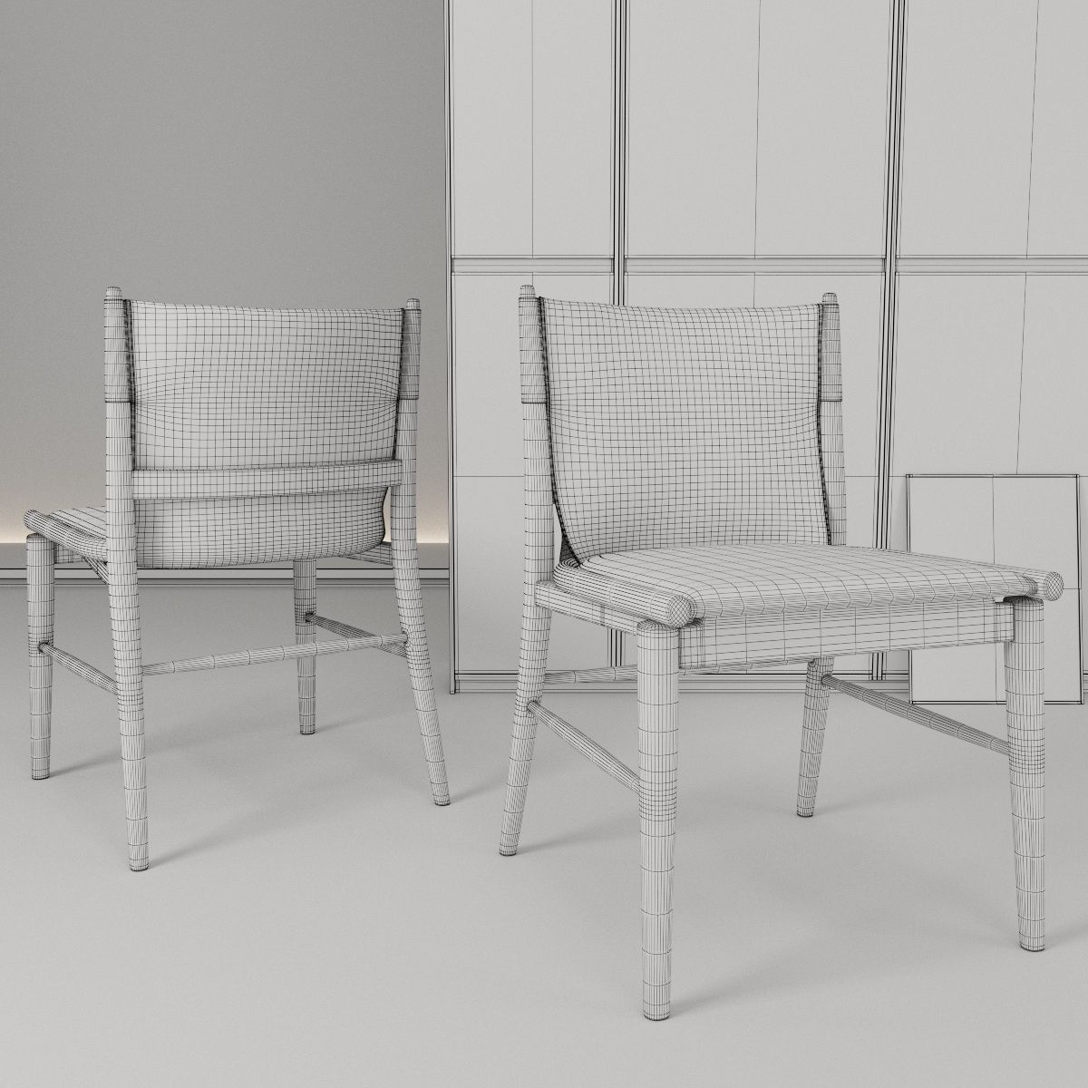 Chairs Jens set 3D model_4