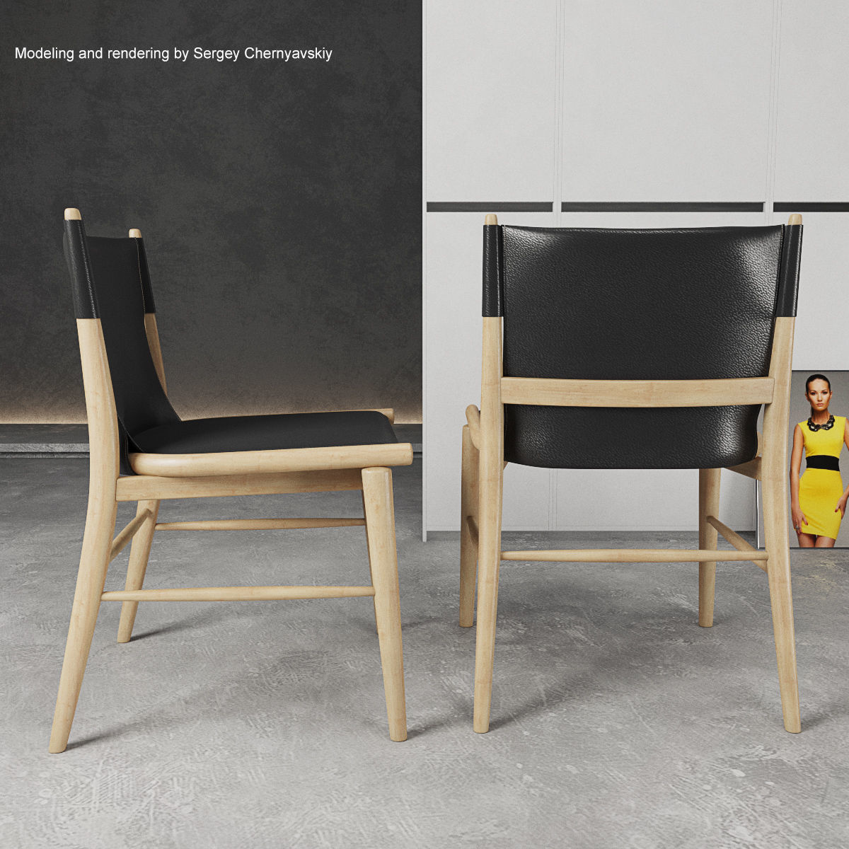 Chairs Jens set 3D model_1