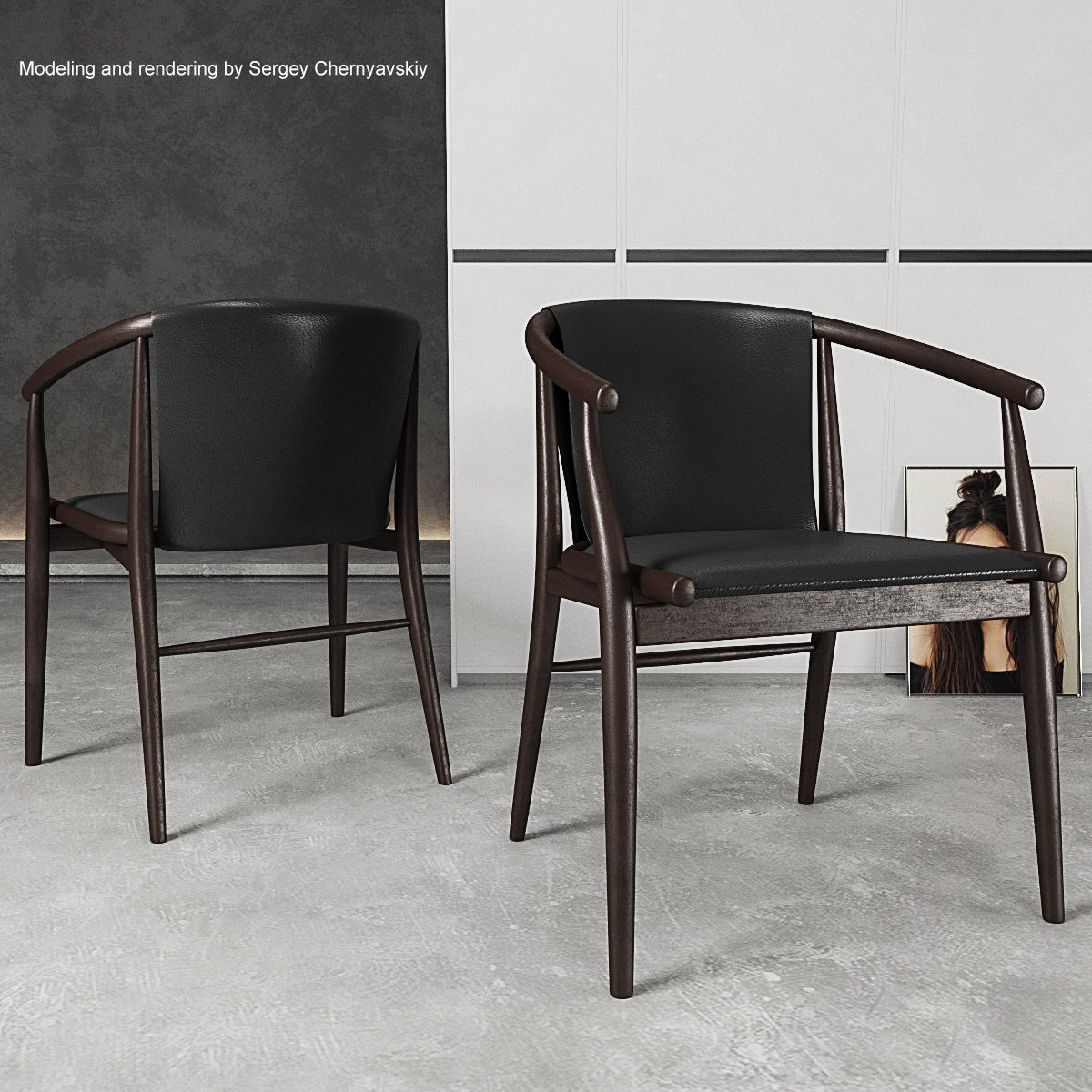 Chairs Jens set 3D model_13