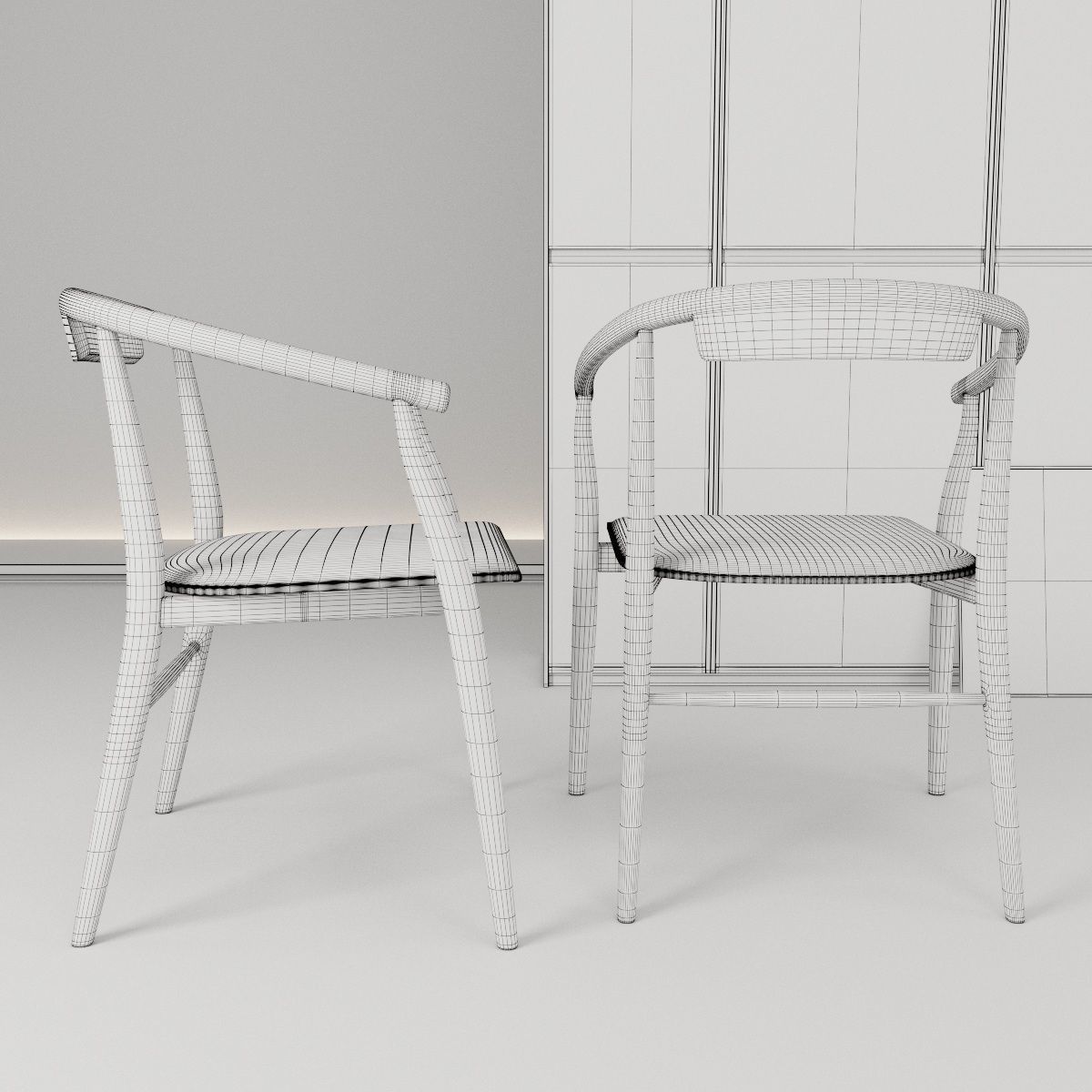Chairs Jens set 3D model_11
