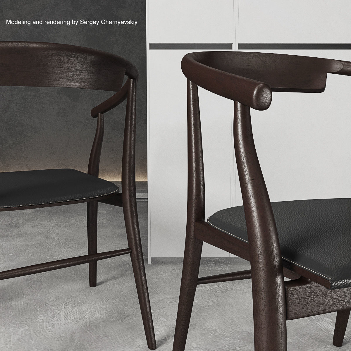 Chairs Jens set 3D model_9