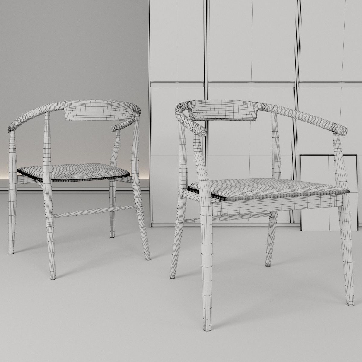Chairs Jens set 3D model_10