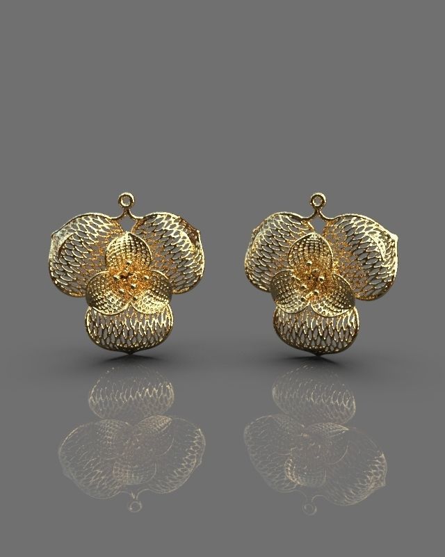 Floral ring 3D print model_5