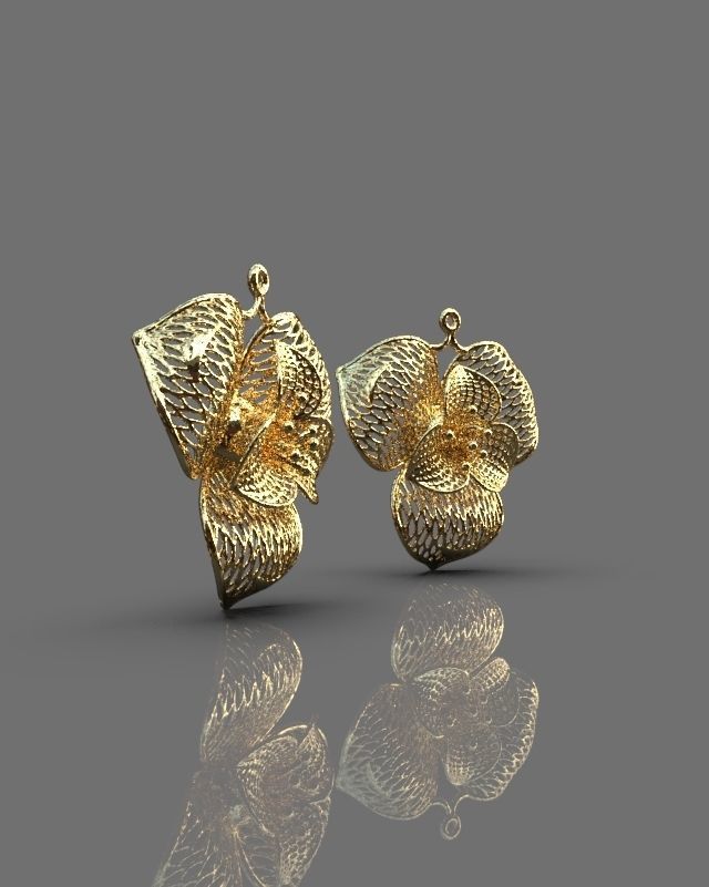 Floral ring 3D print model_6