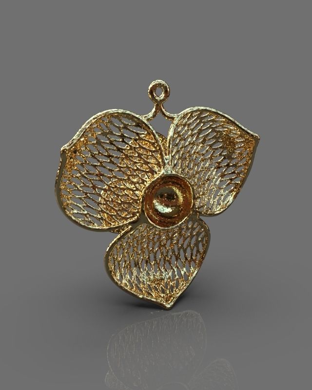 Floral ring 3D print model_4