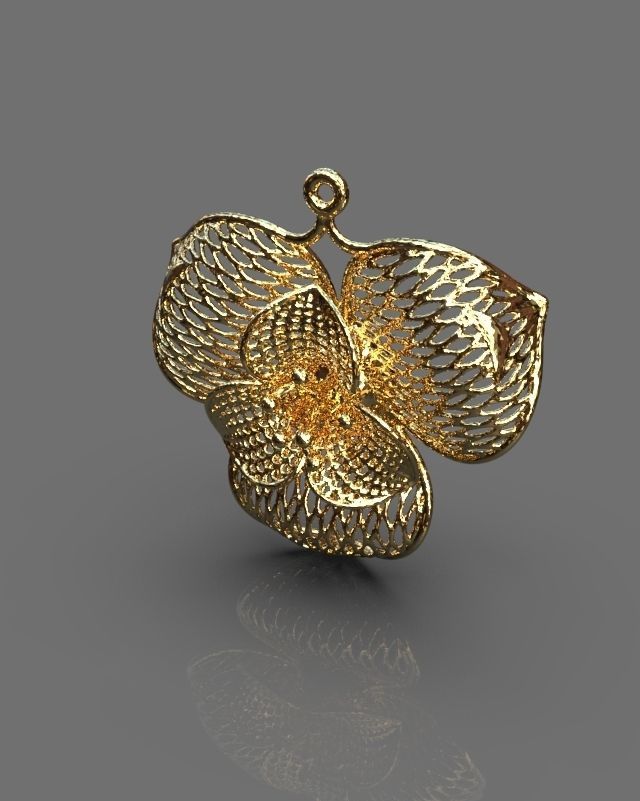 Floral ring 3D print model_3