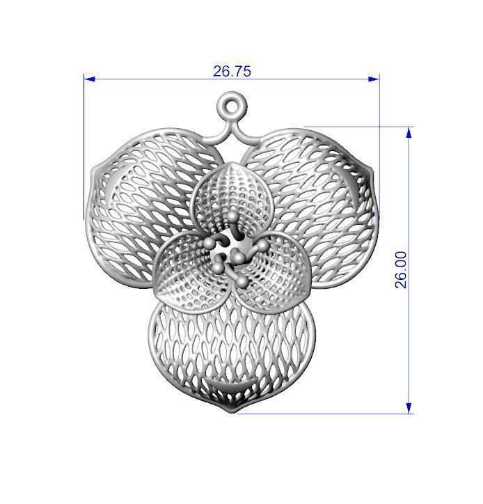 Floral ring 3D print model_19