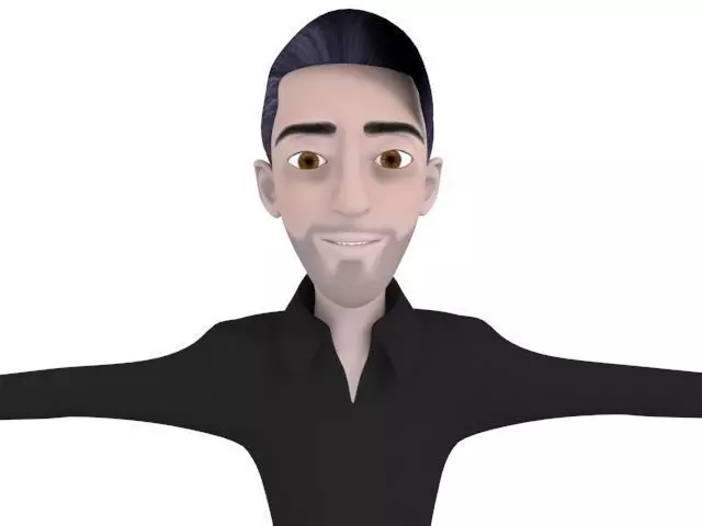 Cartoon man Low-poly 3D model