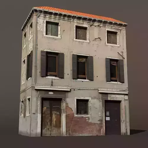 Apartment Building Venice Low Poly 144 3D model