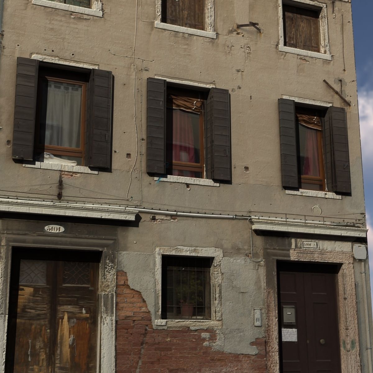 Apartment Building Venice Low Poly 144 3D model_2