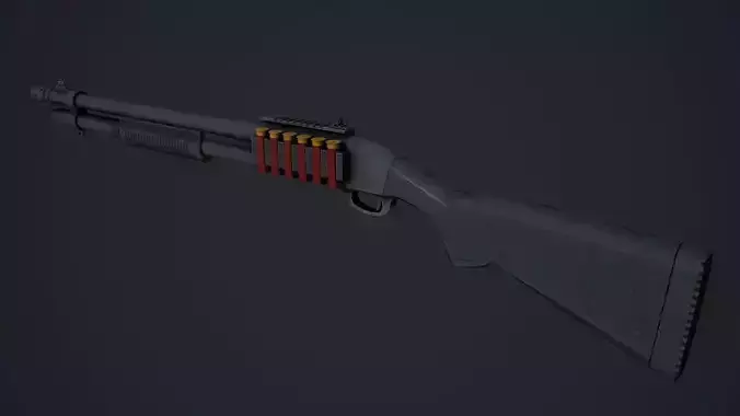 Remington 870 Low Poly Mobile Ready