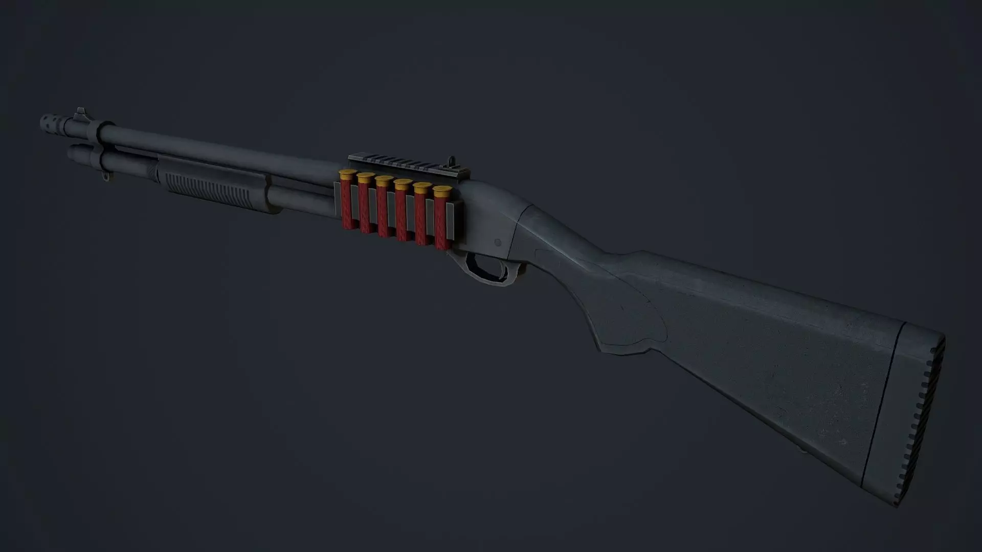 Remington 870 Low Poly Mobile Ready Low-poly 3D model