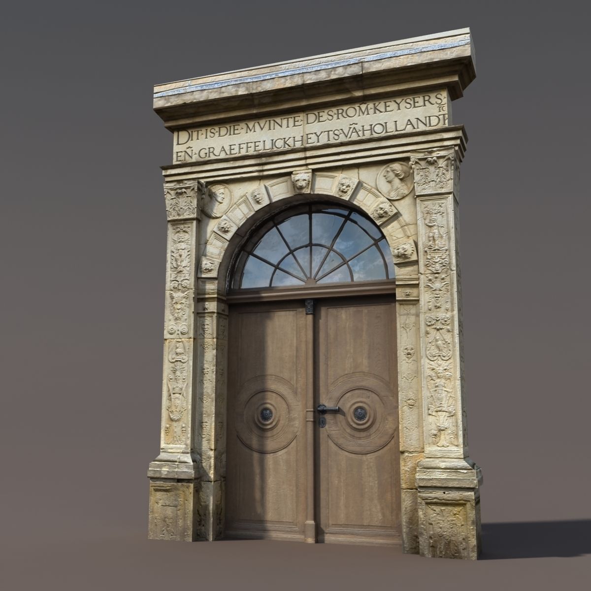 Door Portal Low Poly 79 3D model_1