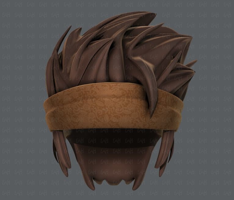 3D Hair style for boy V25 Low-poly 3D model_37