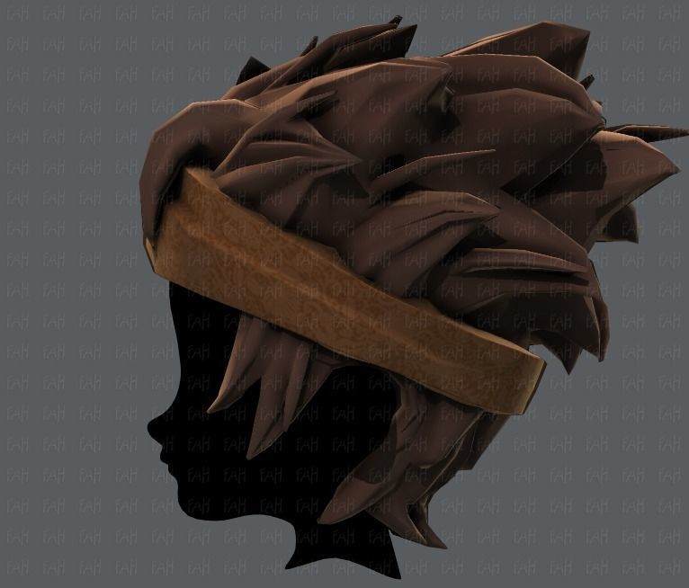 3D Hair style for boy V25 Low-poly 3D model_23