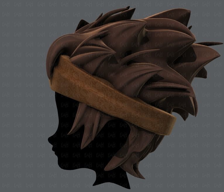 3D Hair style for boy V25 Low-poly 3D model_7