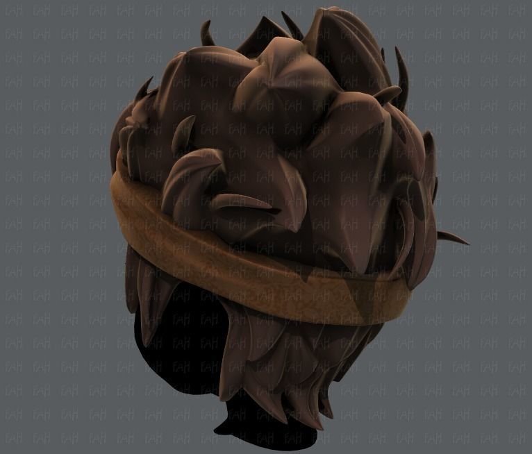 3D Hair style for boy V25 Low-poly 3D model_6