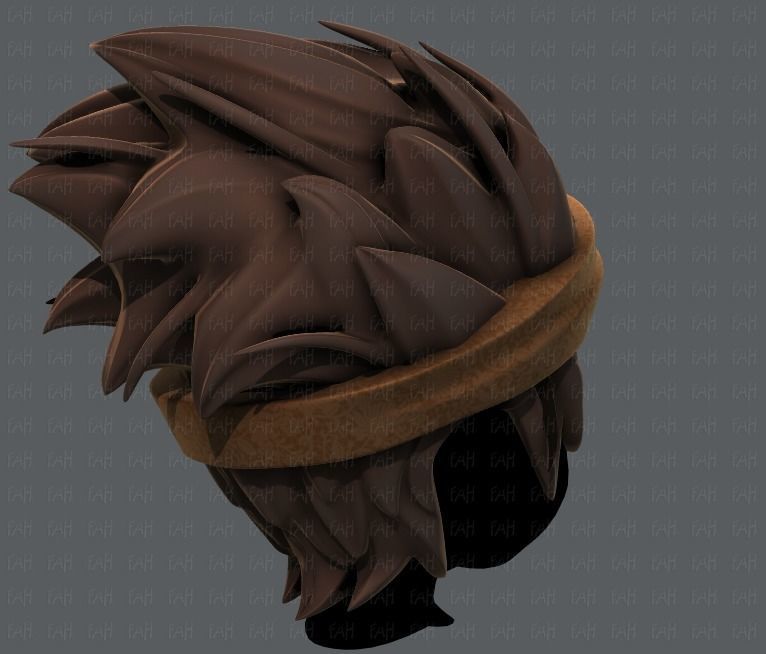 3D Hair style for boy V25 Low-poly 3D model_4