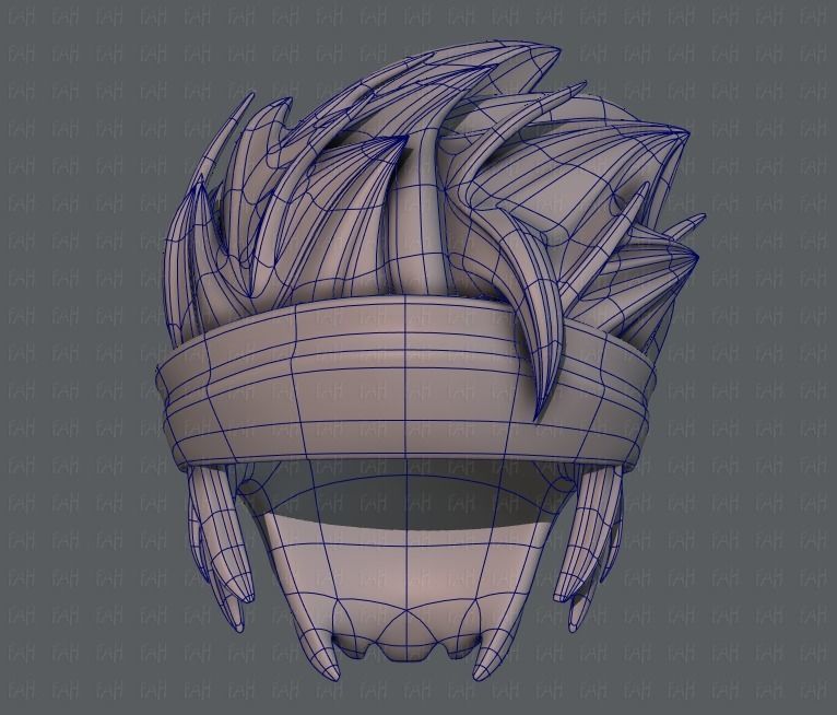 3D Hair style for boy V25 Low-poly 3D model_38